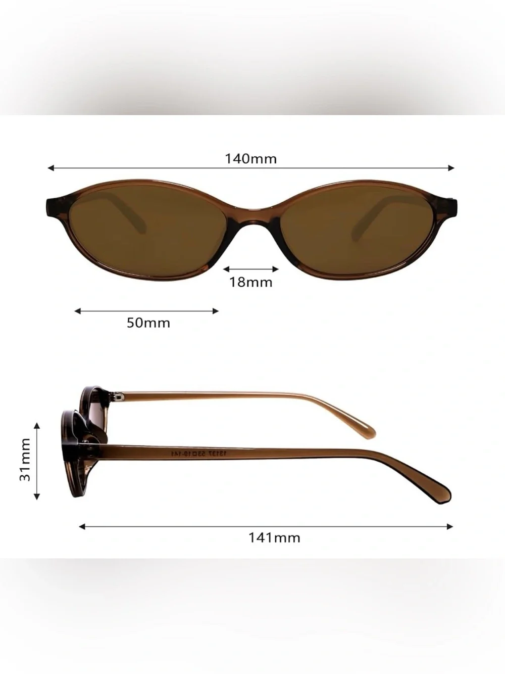NWT Retro Oval Sunglasses for Women 90s Cat Eye Shades UV protection